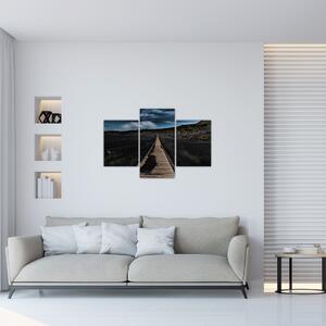 Slika drvene staze u sumrak (90x60 cm)