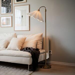 PR Home Podna lampa Amy, zlatno/bijela, s jednom žaruljom, visina 150 cm, E27, Bijela, Dnevni boravak/blagovaonica, Metal