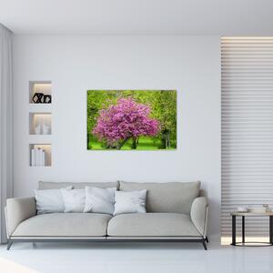 Slika cvjetajućeg stabla na livadi (90x60 cm)