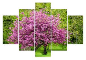 Slika cvjetajućeg stabla na livadi (150x105 cm)