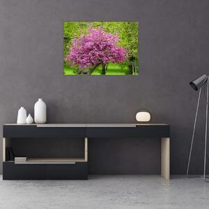 Slika cvjetajućeg stabla na livadi (70x50 cm)