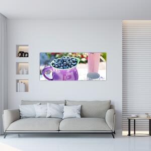 Slika - borovnice u šalici (120x50 cm)
