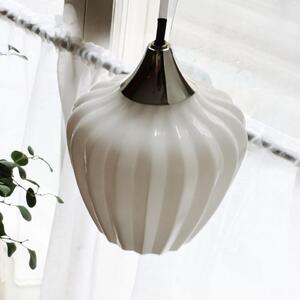 PR Home Amalfi viseća lampa, opalno bijela, Ø 14 cm, staklo, E14, utikač, Bijela, Dnevni boravak/blagovaonica, Staklo