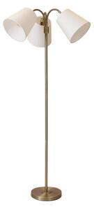 PR Home Podna lampa Amy, zlatno/bijela, 3 svjetla, visina 150 cm, E27, Bijela, Dnevni boravak/blagovaonica, Metal