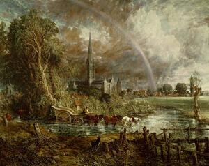 Reprodukcija Salisbury Cathedral From the Meadows, 1831, John Constable