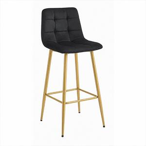 Barska stolica - Arceto black sa zlatnim nogama set od 3x