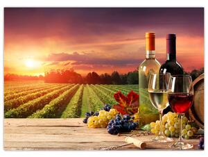 Slika vinograda s vinom (70x50 cm)