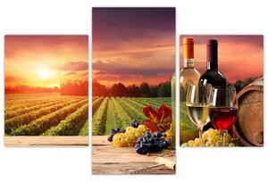 Slika vinograda s vinom (90x60 cm)