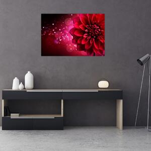 Slika crvenog cvijeta (90x60 cm)