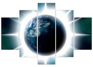 Slika osvijetlenog planeta (150x105 cm)