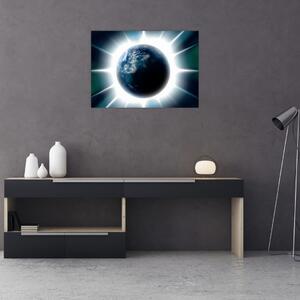 Slika osvijetlenog planeta (70x50 cm)