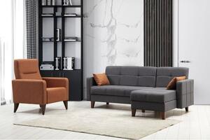 Atelier Del Sofa Garnitura, Polya L - Dark Grey
