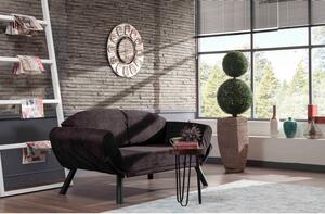 Atelier Del Sofa Dvosjed na razvlačenje, Crno, Genzo - Black