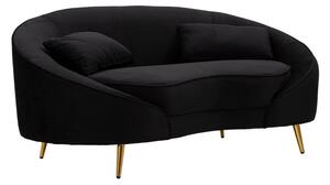 Mauro Ferretti Kauč SOFA 2 SEATERS OSLO WITH CUSHIONS BLACK cm 148X84X68