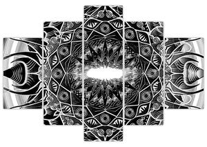 Slika crno-bijelih ornamenata (150x105 cm)