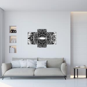 Slika crno-bijelih ornamenata (90x60 cm)