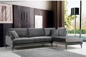 Atelier Del Sofa Kutna garnitura PAPIRA, antracit, desni kut, Papira Corner Right (L3+Chl) - Anthracite