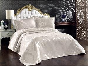 Set bijelih pamučnih prekrivača i jastučnica za bračni krevet 240x260 cm Beste - Mijolnir
