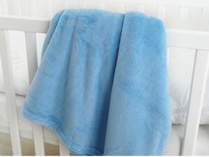 Plava deka za bebe od mikroflanela 110x140 cm Exclusive – B.E.S