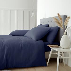 Tamno plava pamučna posteljina za krevet za jednu osobu 135x200 cm – Catherine Lansfield
