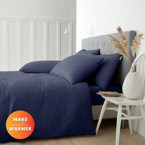 Tamno plava pamučna posteljina za krevet za jednu osobu 135x200 cm – Catherine Lansfield