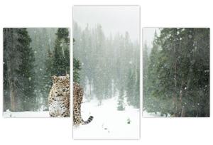 Slika leoparda u snijegu (90x60 cm)