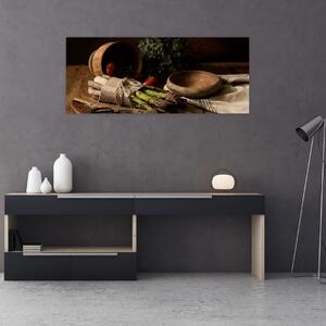 Slika šparoga na stolu (120x50 cm)