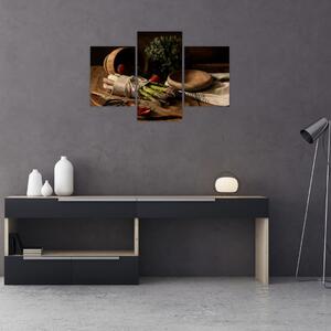 Slika šparoga na stolu (90x60 cm)