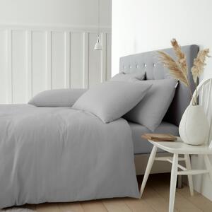 Siva pamučna posteljina za krevet za jednu osobu 135x200 cm – Catherine Lansfield