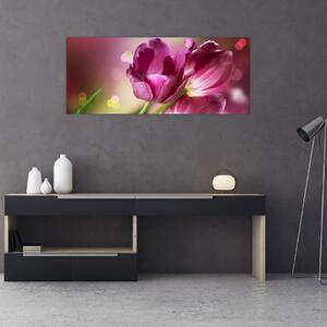 Slika ružičastih tulipana (120x50 cm)