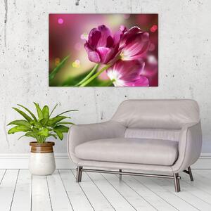 Slika ružičastih tulipana (90x60 cm)