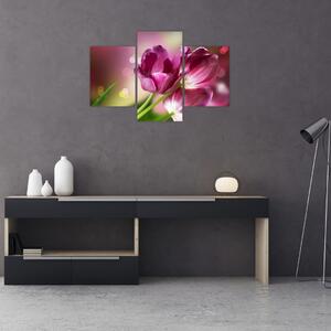 Slika ružičastih tulipana (90x60 cm)