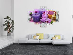 Slika orhideja i svijeća (150x105 cm)