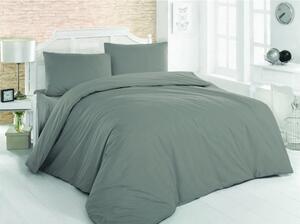Tamno siva pamučna posteljina za bračni krevet 200x200 cm – Mijolnir