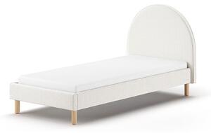 Bijeli tapecirani krevet s podnicom 90x200 cm MOON – Vipack