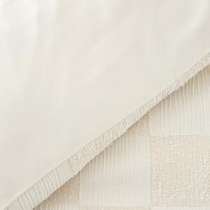 Krem posteljina za bračni krevet od boucle tkanine 200x200 cm Cosy Checkerboard – Catherine Lansfield