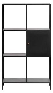Crna metalna polica za knjige 80x138 cm Malibu - Unique Furniture