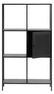 Crna metalna polica za knjige 80x138 cm Malibu - Unique Furniture