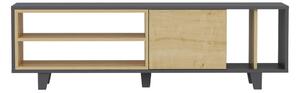 Sivi TV stol u dekoru hrasta 160x49 cm Rosmar - Kalune Design