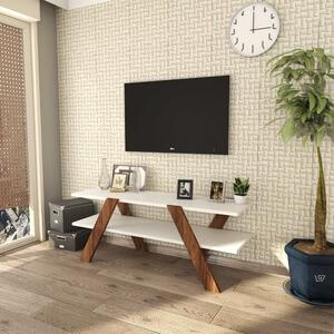 Bijelo/natur TV stalak u dekoru oraha 120x33 cm Basic - Kalune Design
