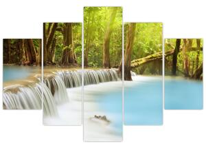 Slika vodopada Huai Mae Kamin u šumi (150x105 cm)