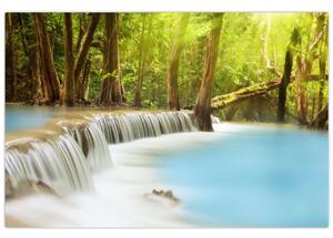 Slika vodopada Huai Mae Kamin u šumi (90x60 cm)