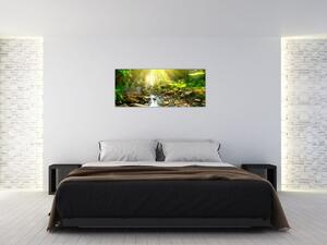 Slika rijeke u zelenoj šumi (120x50 cm)