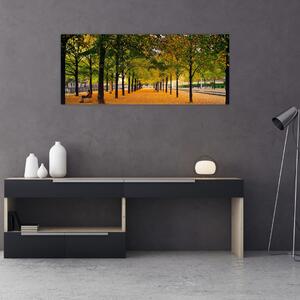 Slika aleje jesenskih stabala (120x50 cm)