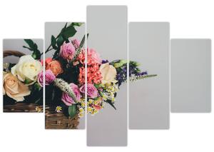 Slika košare s cvijećem (150x105 cm)