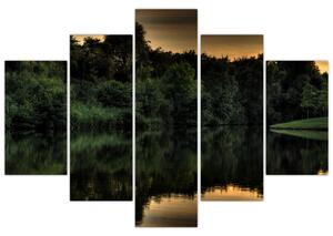 Slika jezera u šumi (150x105 cm)