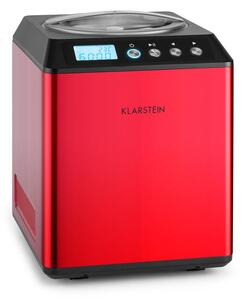 Klarstein Vanilla Sky, 180W, crvena, aparat za izradu sladoleda, nehrđajući čelik, 2L