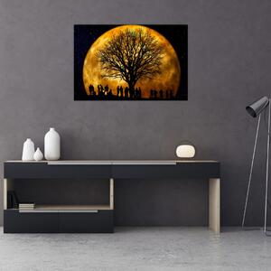 Slika mjeseca i silueta (90x60 cm)