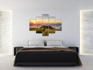 Slika planine pri zalasku sunca (150x105 cm)