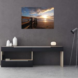 Slika mola, plaže i mora (90x60 cm)